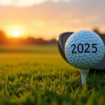 golf club hitting a ball with 2025 written on it symbolising being prepared for the new year